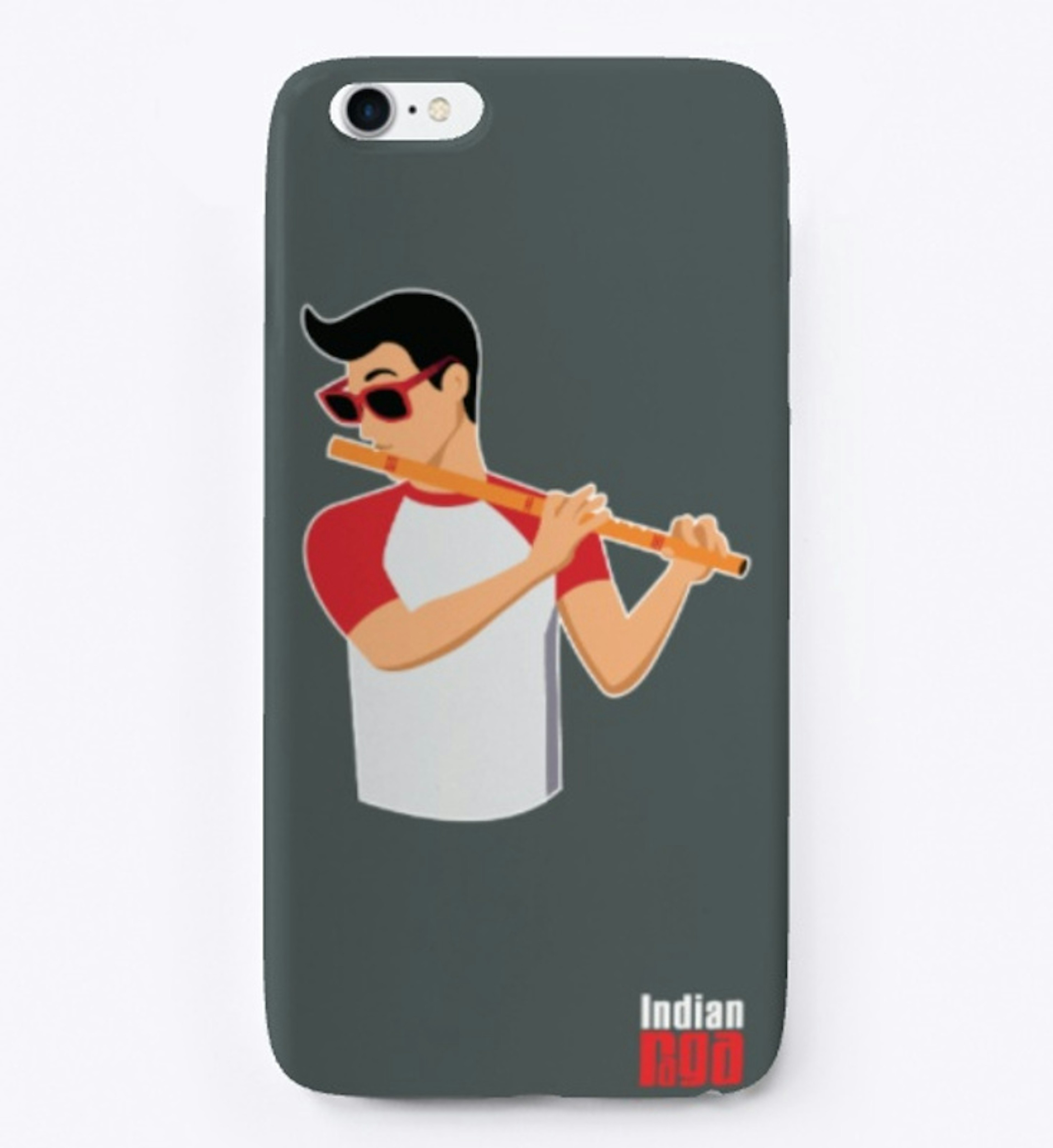 IndianRaga Phone Cvr: Flute Dark (Red)
